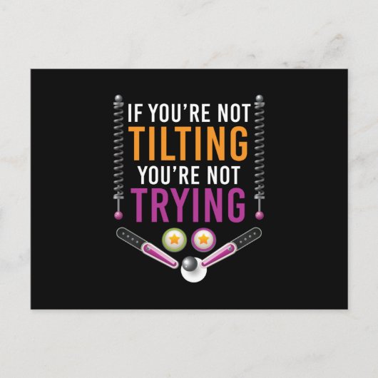 Je bent Nat Tilting Pinball Arcade Retro Briefkaart (Voorkant)