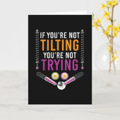 Je bent Nat Tilting Pinball Arcade Retro Kaart (Gele Bloem)