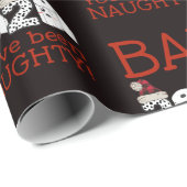 Je bent Naughty 2020 Quarantine Kerstmis. Cadeaupapier (Rol Hoek)