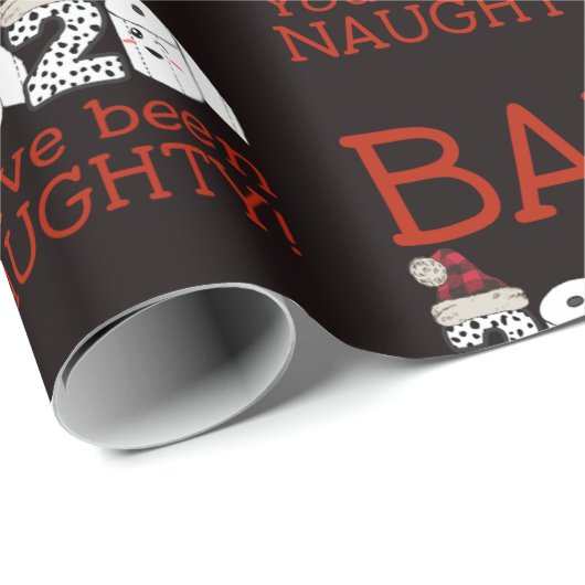 Je bent Naughty 2020 Quarantine Kerstmis. Cadeaupapier (Rol Hoek)