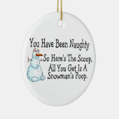 Je bent Naughty Snowmans Poop geweest Keramisch Ornament (Rechts)