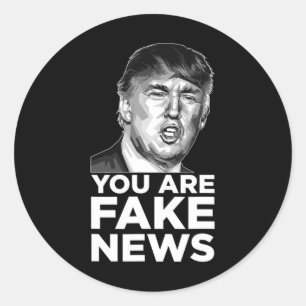 Je Bent Nepnieuws - President Trump Sarcasme Insin Ronde Sticker