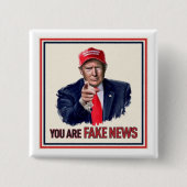 "Je bent nepnieuws" Vierkante Button 5,1 Cm (Voorkant)