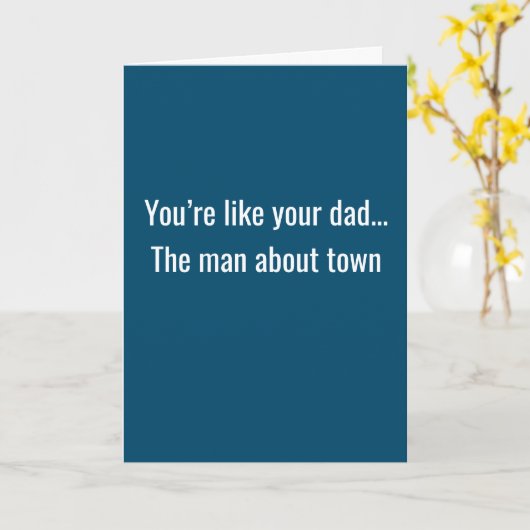 Je bent net als je vader kaart (Gele Bloem)