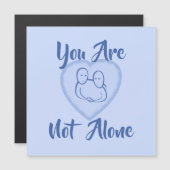 "Je bent niet alleen" Blue Heart Magnetische Kaart (Voorkant / Achterkant)