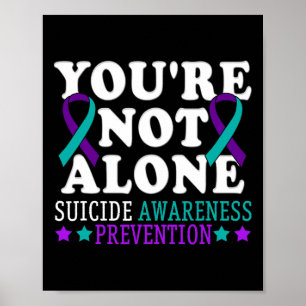 Je bent niet alleen Depressie Zelfmoordpreventie A Poster