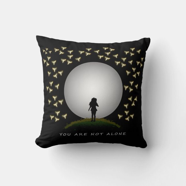 Je bent niet alleen een engel-boodschap van de Hop Kussen (Voorkant)