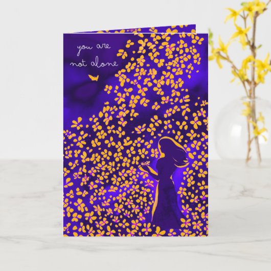 Je bent niet alleen - een Kaart van geloof (Gele Bloem)