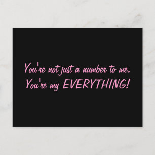 "Je bent niet alleen een nummer voor mij" Briefkaa Briefkaart