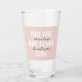 Je bent niet alleen een positieve motivatie-prijso glas (Voorkant)