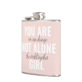 Je bent niet alleen een positieve motivatie-prijso heupfles (Links)