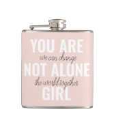 Je bent niet alleen een positieve motivatie-prijso heupfles (Voorkant)