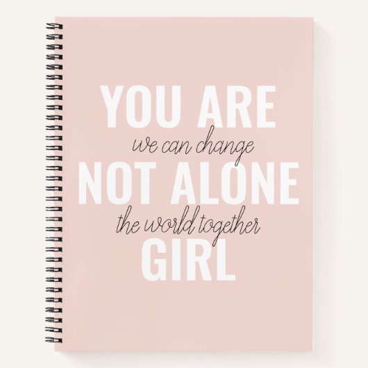 Je bent niet alleen een positieve motivatie-prijso notitieboek (Voorkant)