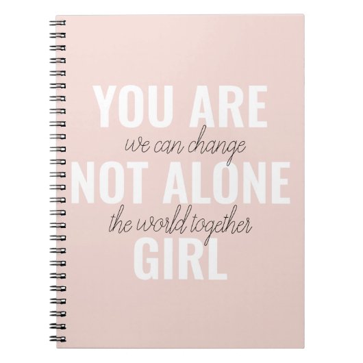 Je bent niet alleen een positieve motivatie-prijso notitieboek (Voorkant)