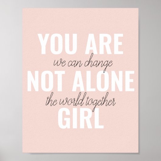 Je bent niet alleen een positieve motivatie-prijso poster (Voorkant)