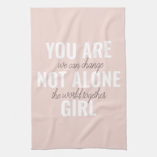 Je bent niet alleen een positieve motivatie-prijso theedoek (Verticaal)