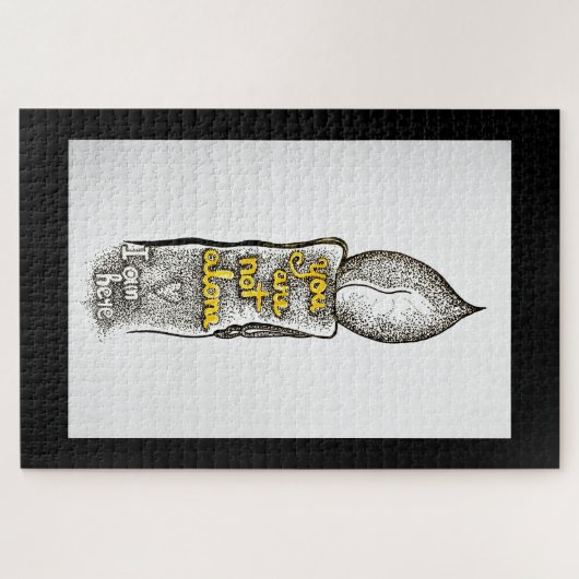 Je bent niet alleen, ik ben hier vriendschap citaa legpuzzel (Horizontaal)