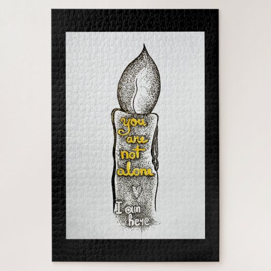 Je bent niet alleen, ik ben hier vriendschap citaa legpuzzel (Verticaal)