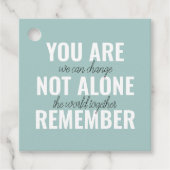 Je bent niet alleen je inspringingsherinnering her bedankjes labels (Voorkant)