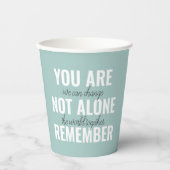 Je bent niet alleen je inspringingsherinnering her papieren bekers (Voorkant)