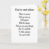 Je bent niet alleen kaart (Gele Bloem)