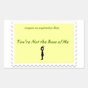 Je bent niet de baas Alien sticker coupon