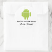 Je bent niet de baas van mij, Steve! stickers (Tas)