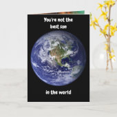 Je bent niet de beste zoon ter wereld. Kaart (Gele Bloem)