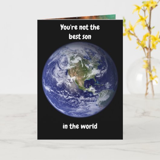 Je bent niet de beste zoon ter wereld. Kaart (Gele Bloem)