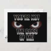 JE BENT NIET DE BOS VAN MIJ! BRIEFKAART (Voorkant / Achterkant)