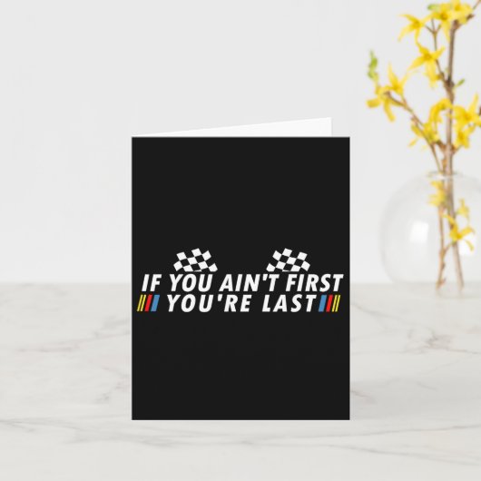 Je bent niet de eerste Funny Drag Racing vader Kaart (Gele Bloem)