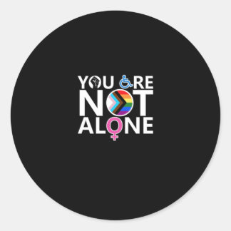 Je bent niet de enige (hart)Sticker Ronde Sticker