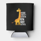 Je bent niet eens op mijn niveau grappige Giraffe  Blikjeskoeler (Voorkant)