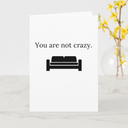 Je bent niet gek kaart (Gele Bloem)