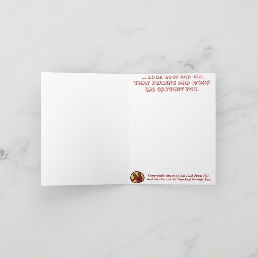 Je bent niet gek om zo hard te hebben gestudeerd.. kaart (Binnen)