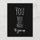 Je bent niet gemaakt om op te geven briefkaart (Voorkant)