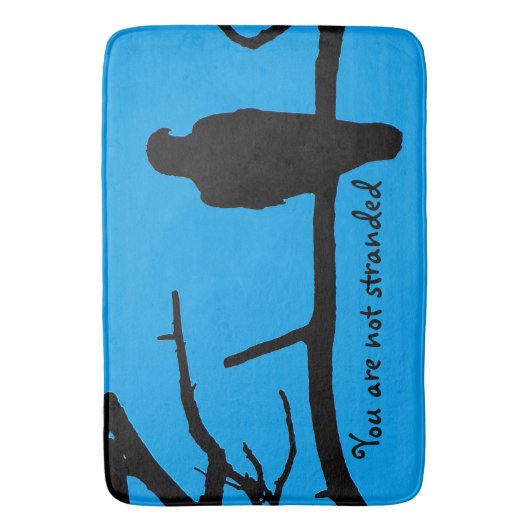 Je bent niet gestrand badmat (Voorkant Verticaal)