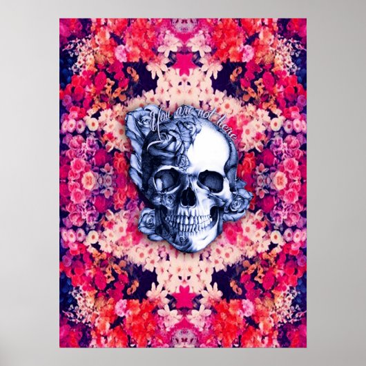 Je bent niet hier in een kleurrijk poster van de f (Voorkant)