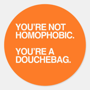 JE BENT NIET HOMOFOBISCH - WIT -.png Ronde Sticker