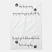 Je bent niet mijn hond theedoek (Verticaal)