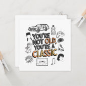 Je bent niet oud, je bent klassiek kaart (Voorkant / Achterkant in situ)