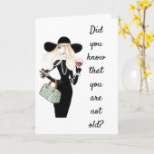 JE BENT NIET "OUD", JE BENT "RETRO". KAART (Gele Bloem)