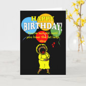 Je bent niet oud tot je de dikke dame hoort zingen kaart (Gele Bloem)