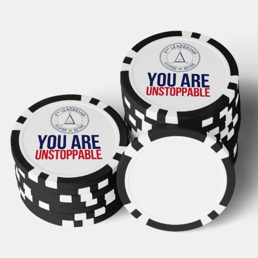 Je bent niet te stoppen pokerchips (Opstapeling)