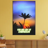 Je bent niet te vergelijken, Nieuwjaar, Metal Prin Canvas Afdruk (Insitu (Woonkamer))