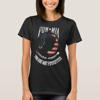 Je bent niet vergeten Pow Mia Amerikaanse vlag T-shirt