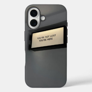 Je bent niet verloren, je bent hier telefoonhoesje iPhone 16 hoesje