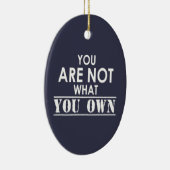 Je bent niet wat je bent keramisch ornament (Rechts)