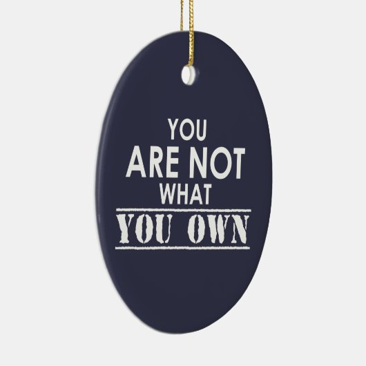 Je bent niet wat je bent keramisch ornament (Rechts)