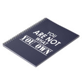 Je bent niet wat je bent notitieboek (Linkerzijde)